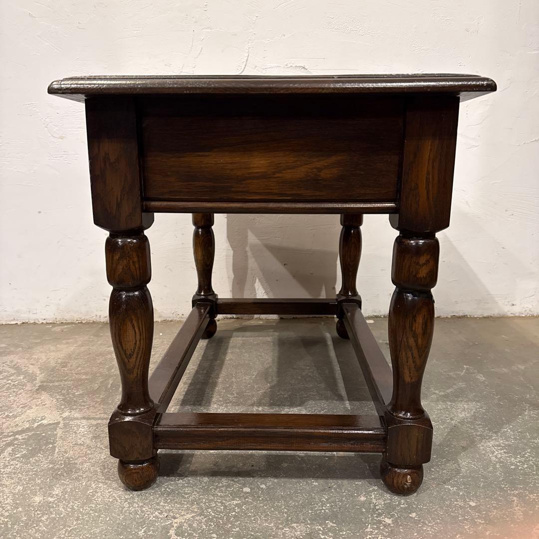 ヴィンテージ　木製サイドテーブル　引き出し付き