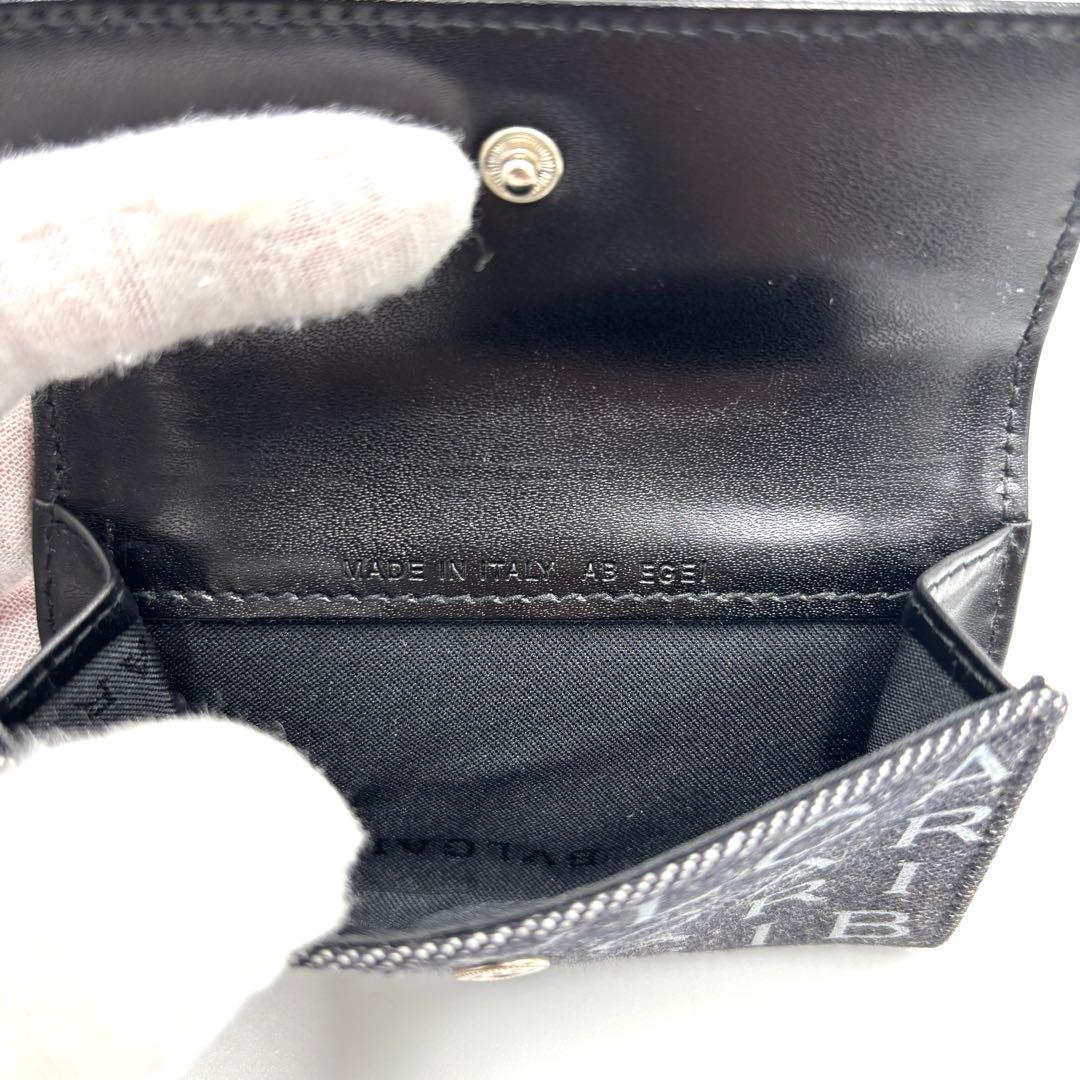 【未使用保管品】ブルガリ ケース ロゴマニア 総柄 ロゴ金具 メンズ 黒