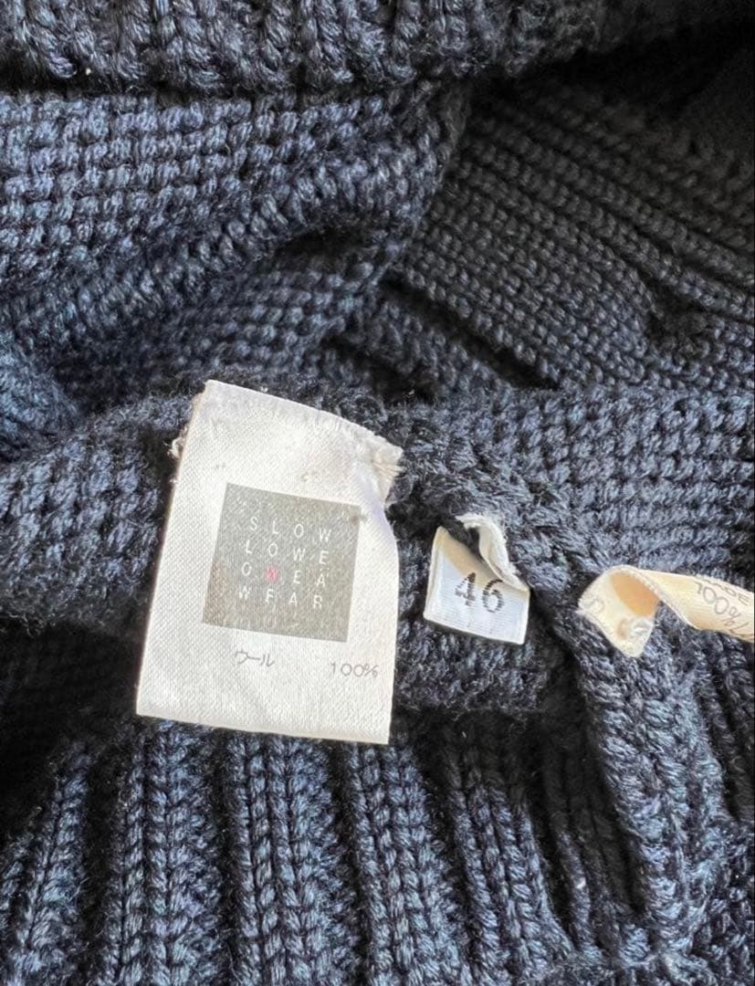 ZANONEザノーネ　スタンドカラーカーディガン　ネイビー　46