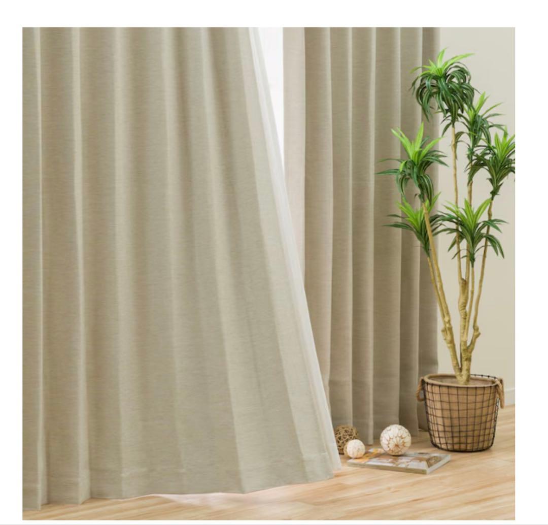 ニトリ　遮光カーテン(100X178X2) レースカーテンセット