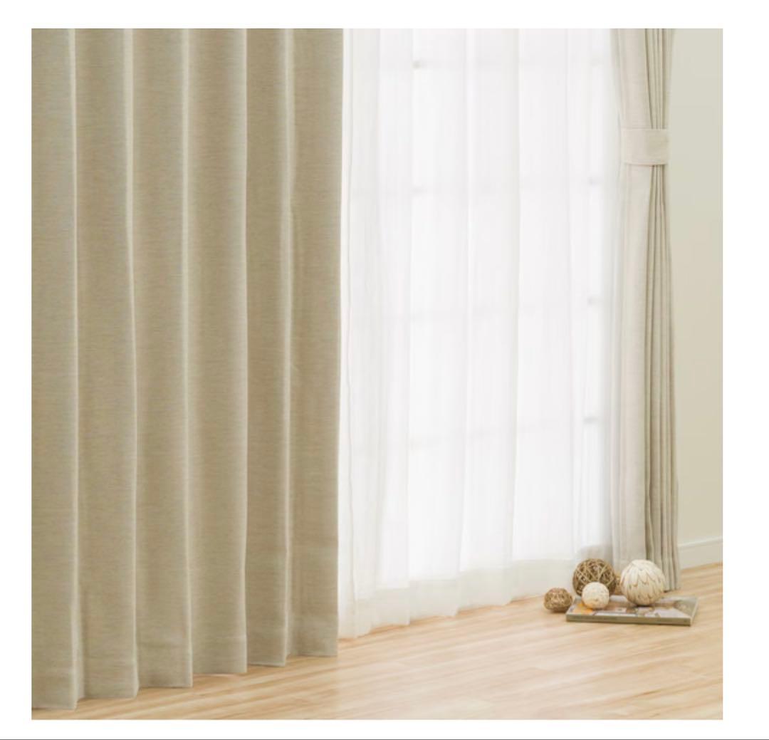 ニトリ　遮光カーテン(100X178X2) レースカーテンセット