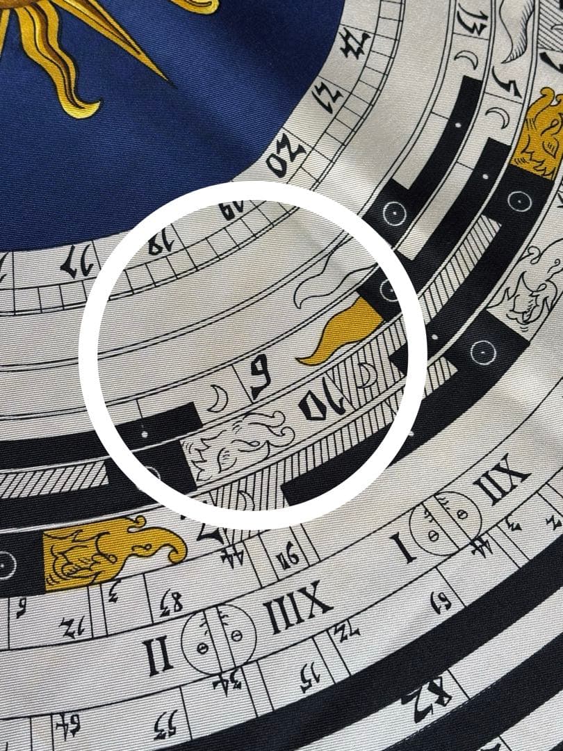 エルメス カレ90 シルク スカーフ ネイビーAstrologie 占星術