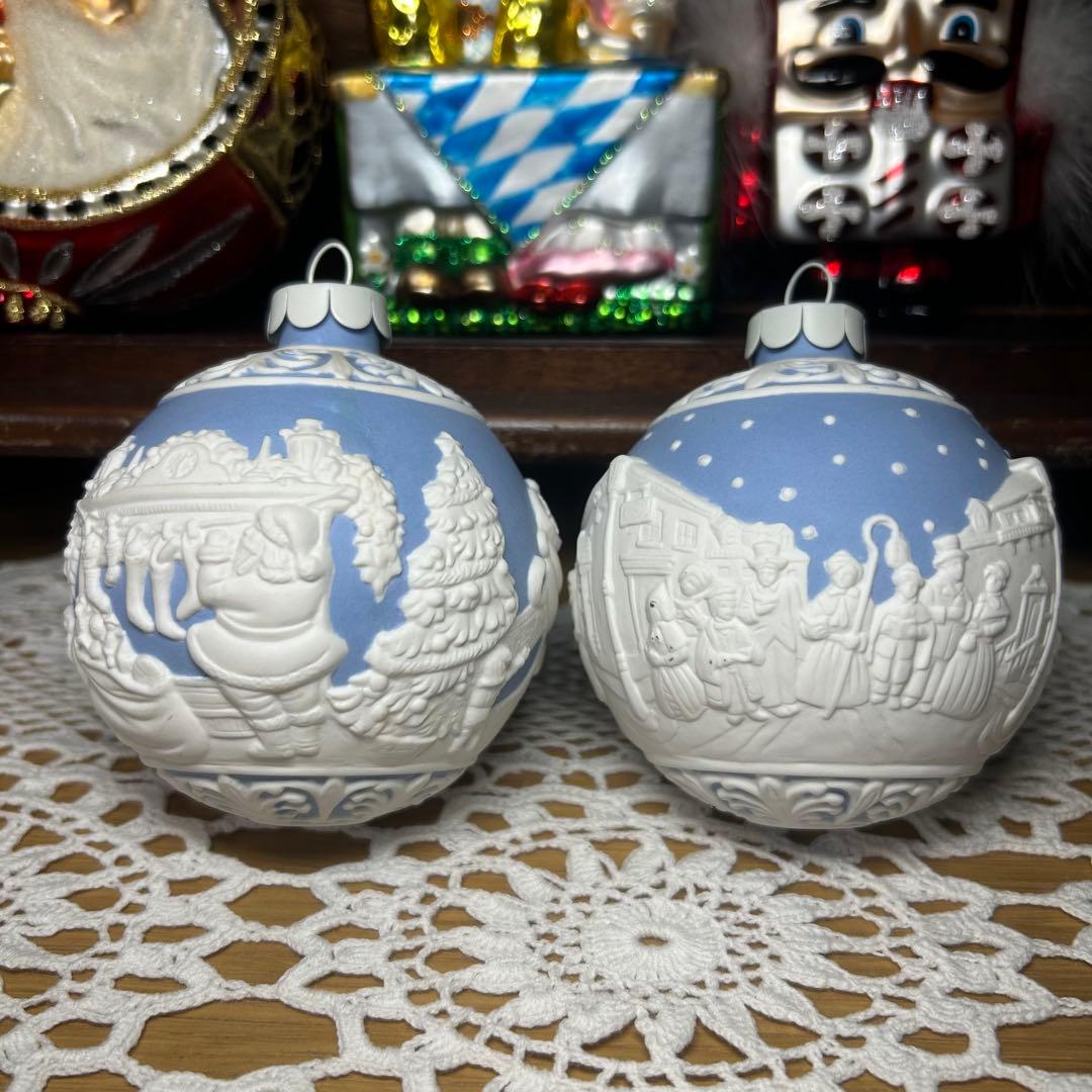 ウェッジウッド　オーナメント　ジャスパー　オーナメント　2個セット　クリスマス