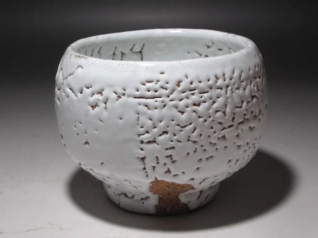 青い空☆　十一代　三輪休雪　茶碗　春霞　表千家十四代而妙斎花押☆y475