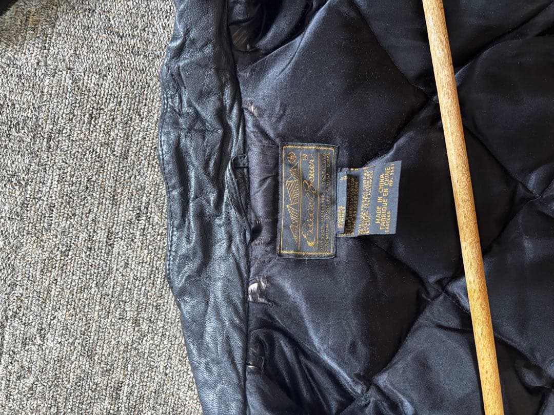 ぴ*ん様 Eddie Bauer 80年代 レザーダウンジャケット