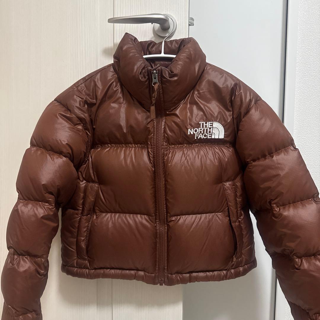 ザノースフェイス クロップドダウンジャケット ブラウン S