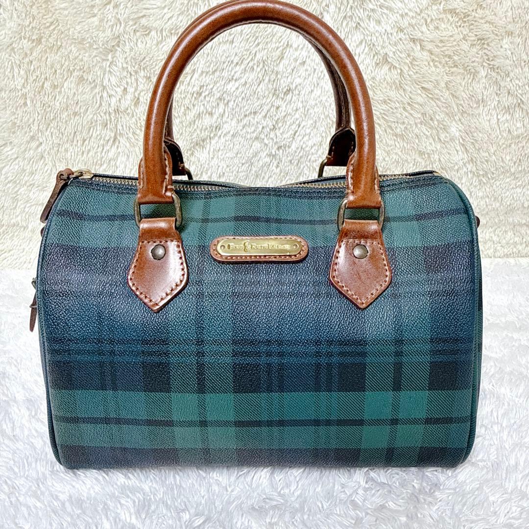 美品✨ POLO RALPH LAUREN ミニ ボストン バッグ チェック
