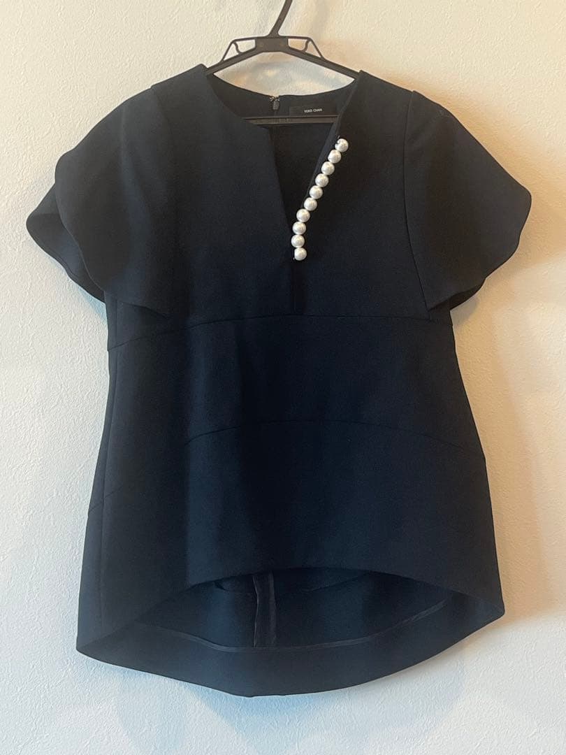 【YOKOCHAN/ヨーコチャン】ネイビー★パール★トップス★40★美品