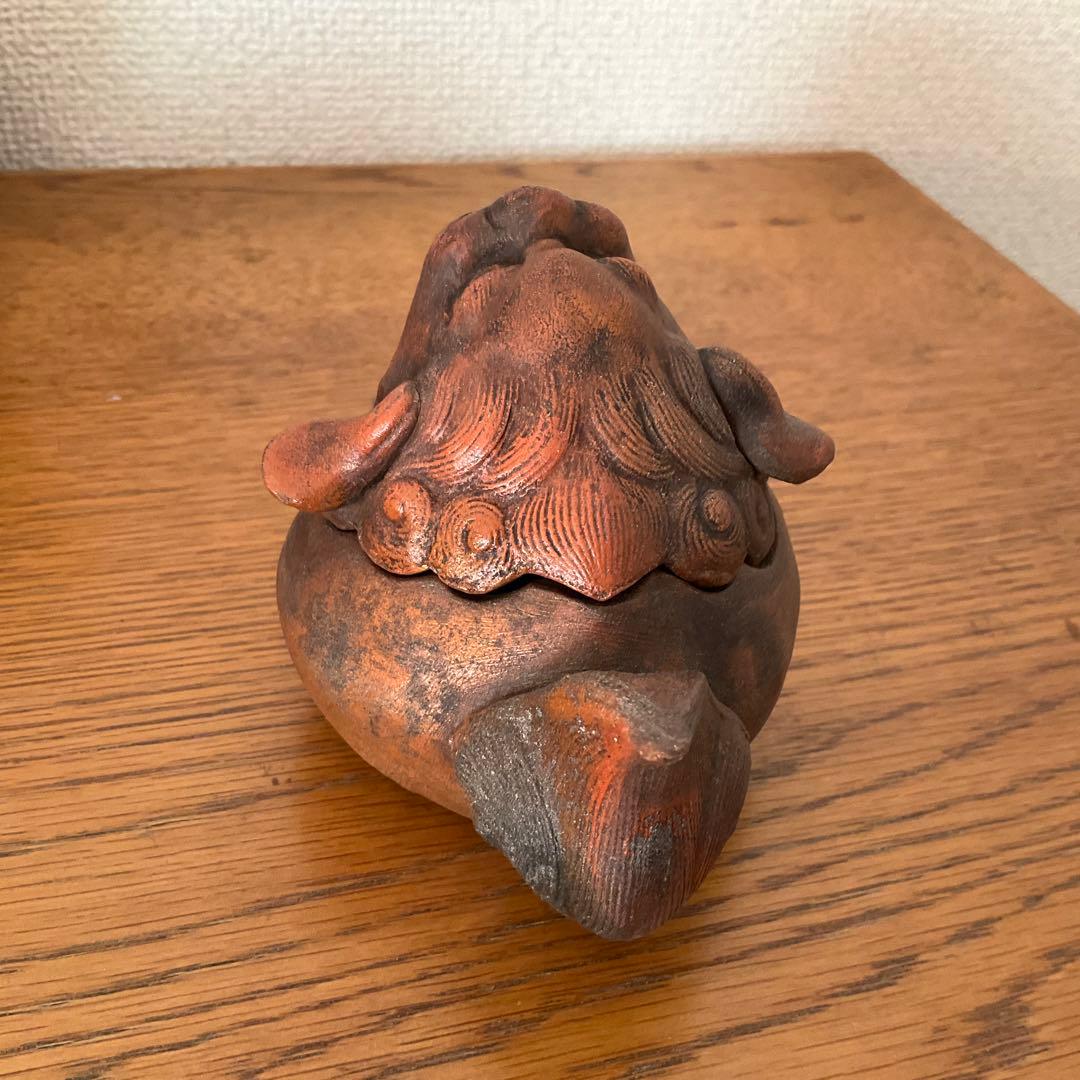 備前焼　獅子香炉　片手にのる香炉