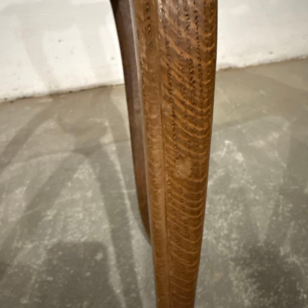 ヴィンテージ　木製サイドテーブル　猫脚　中