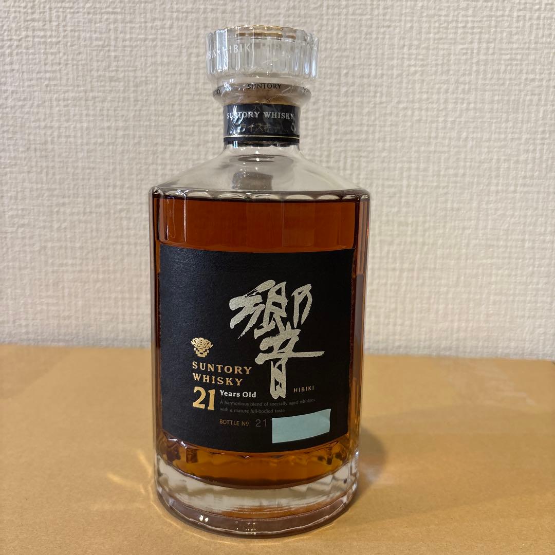 サントリーウイスキー響21年　旧ボトル　未開封　裏ゴールドラベル