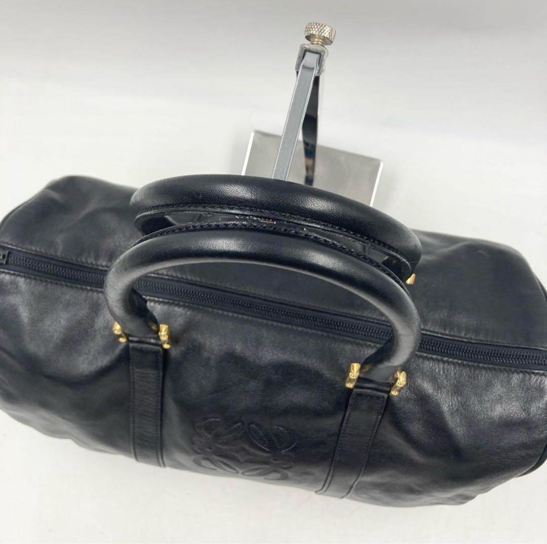 LOEWE ロエベ ミニボストン アマソナ アナグラム ハンドバッグ ブラック