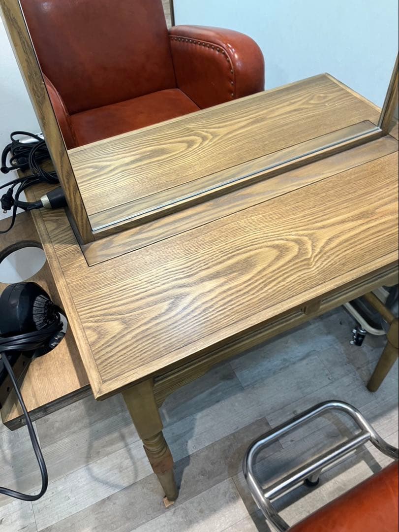 【引き取り限定】ナチュラルウッド ドレッサー・鏡台