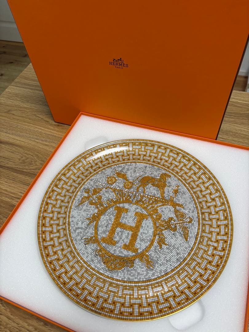 エルメス HERMES モザイク ヴァンキャトル タルト皿 32cm プレート