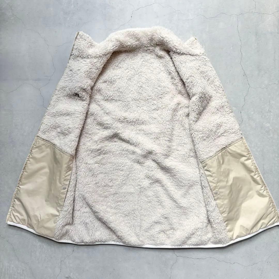 J.LINDEBERG リバーシブル 中綿ボアベスト ダブルジップ 2way S