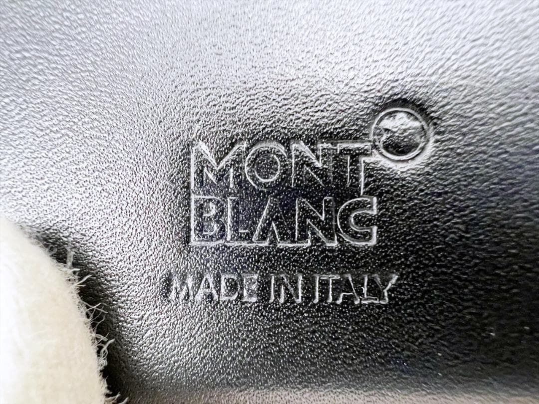 美品　MONTBLANC　モンブラン　グレインレザー　マネークリップ　黒