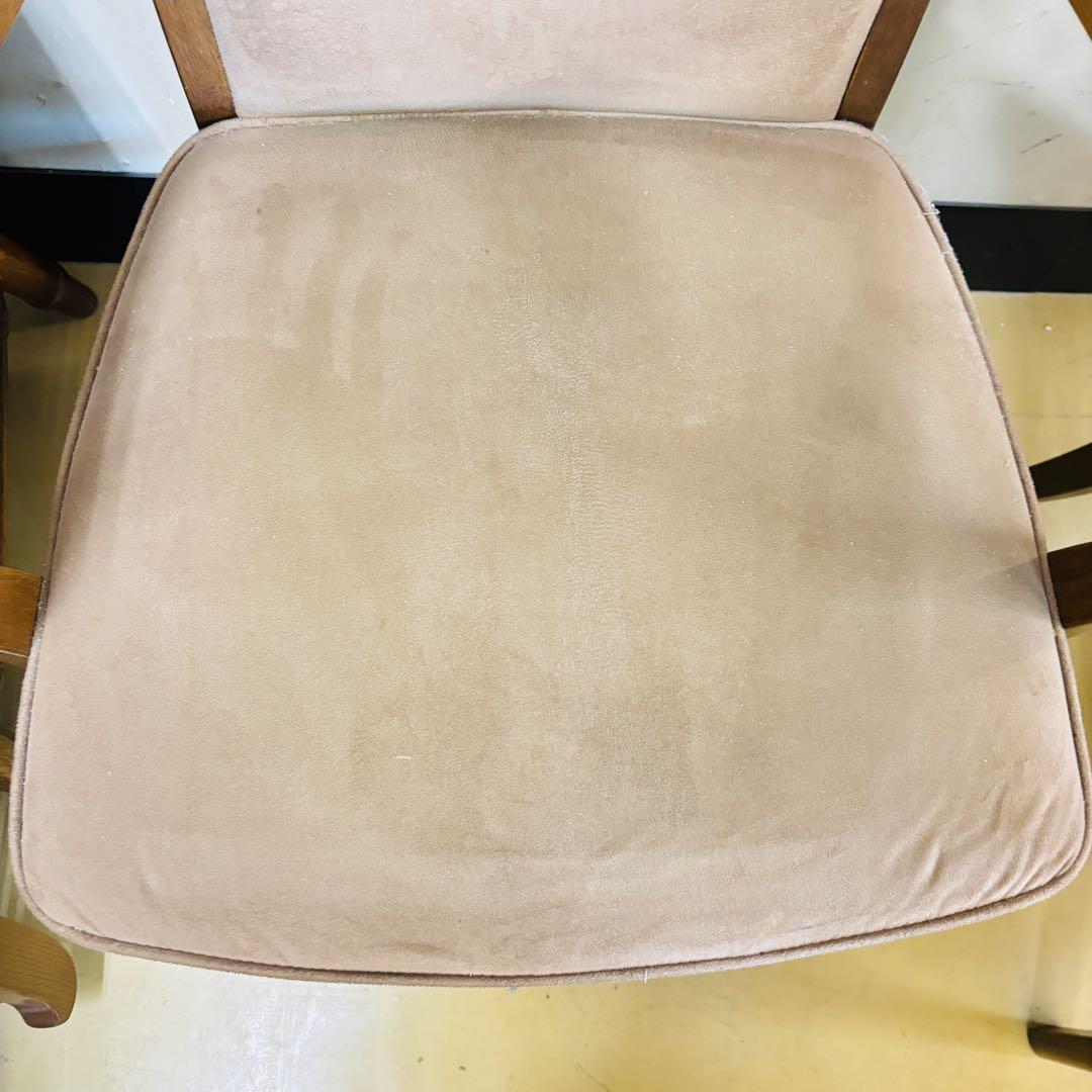 オールドカリモク ハイバックチェア ダイニングチェア アームチェア ベージュ