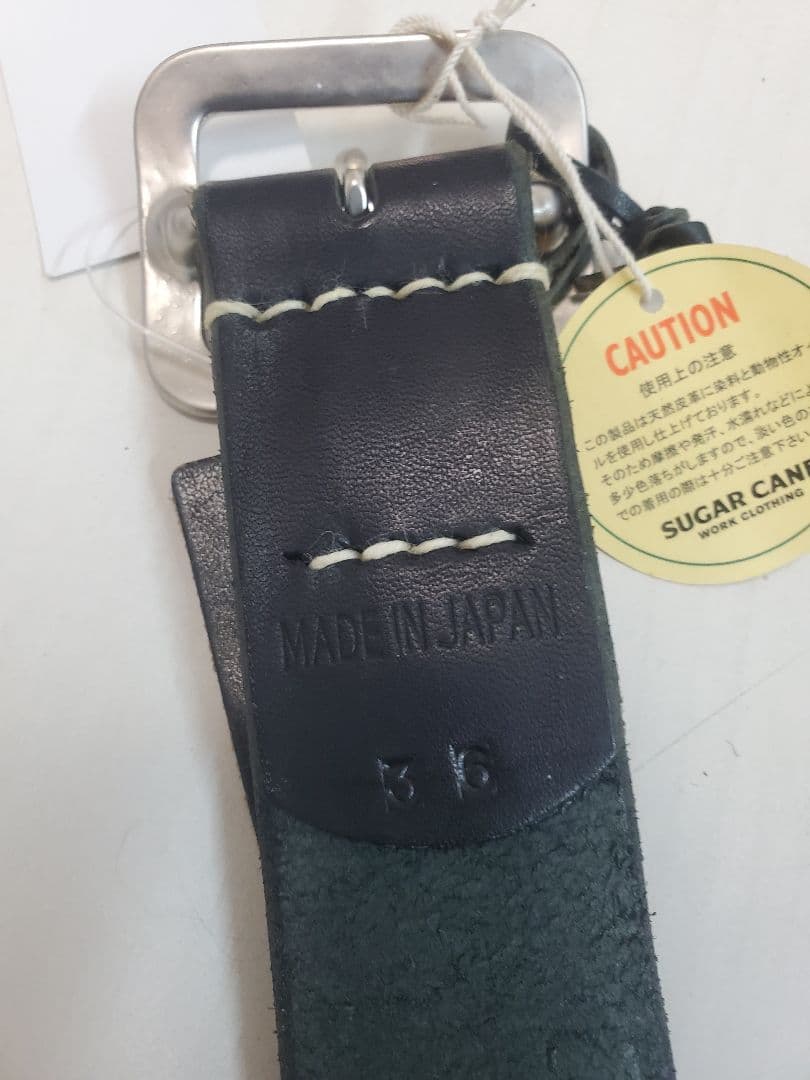 SUGARCANE スタッズ ギャリソンベルト SC02321 黒 36 新品