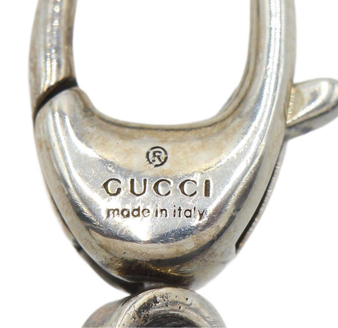 R2324 美品 グッチ SV925 ダブルG キーモチーフ ブレスレット