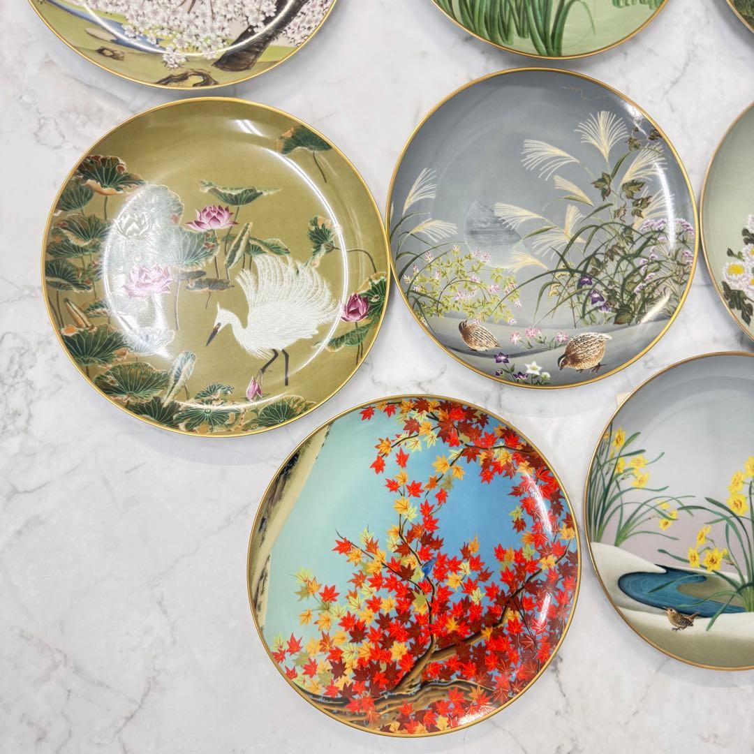 フランクリンポーセリン　花鳥十二ヶ月　12ヶ月　四季　　11枚セット　水無月なし