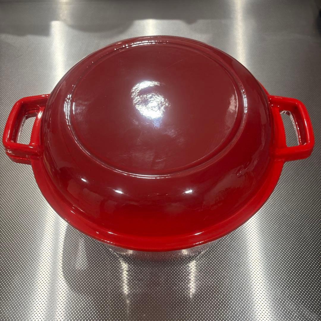 2-in-1鋳鉄製ダッチオーブンポット　エナメル鋳鉄鍋