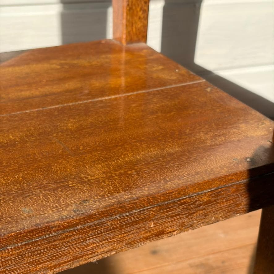 木製 二段 サイドテーブル／小机 飾り台 古家具 古道具