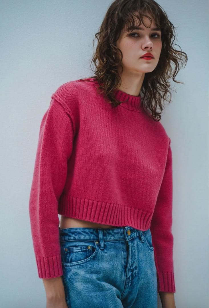 【新品タグ付き✨】sheller inside out sweater ピンク