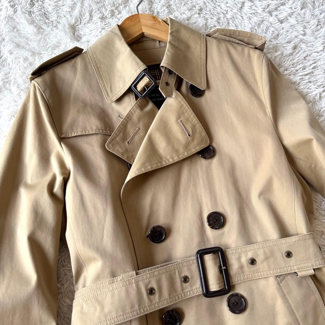バーバリーブラックレーベル　2way トレンチコート　ノバチェック　S ベージュ