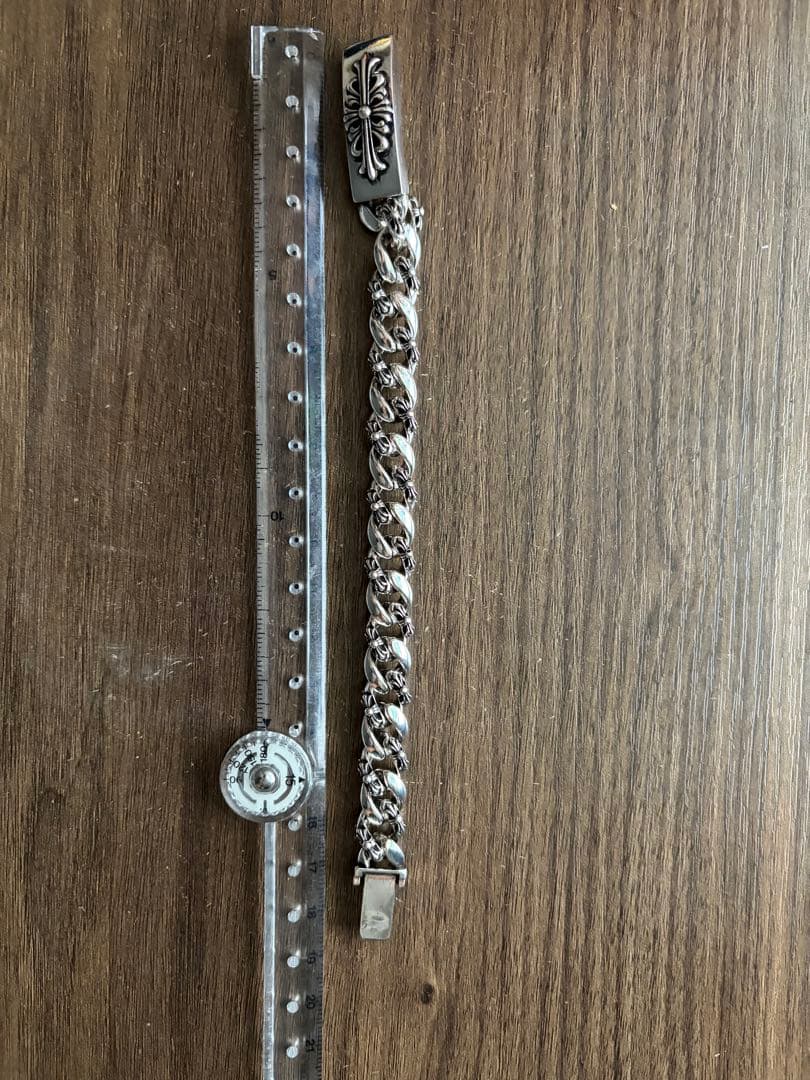 フローラルクロス IDブレスレット ファンシーチェーン