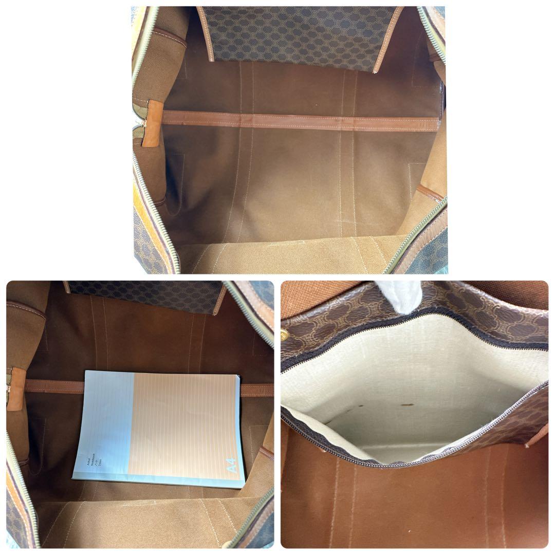 美品✨セリーヌ ボストンバック 大容量 マカダム柄 トリオンフ 鍵付き 旅行