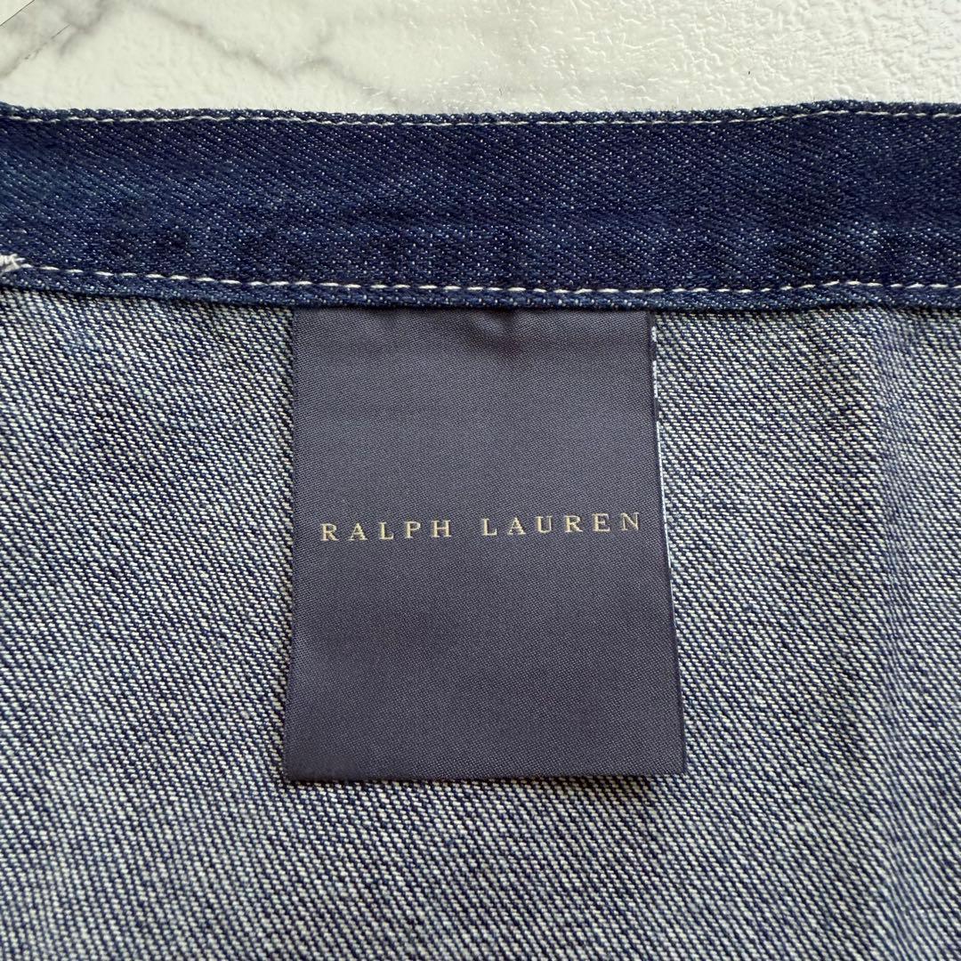 未使用 RALPH LAUREN  デニム ポニー刺繍 ソムリエエプロン
