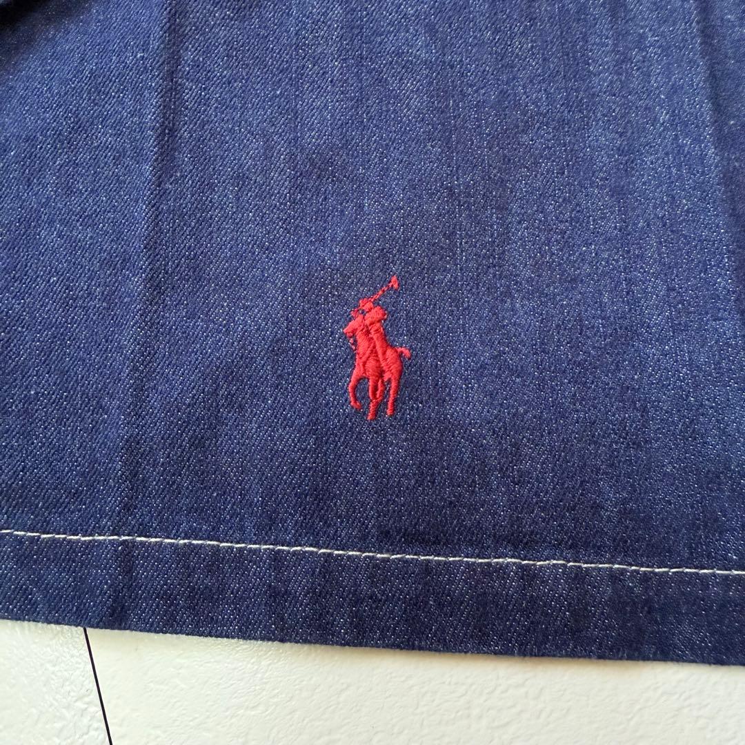 未使用 RALPH LAUREN  デニム ポニー刺繍 ソムリエエプロン