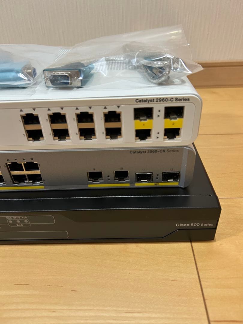 【CCNA、CCNP】静音セット ルータ、Cisco L3、L2スイッチ2960
