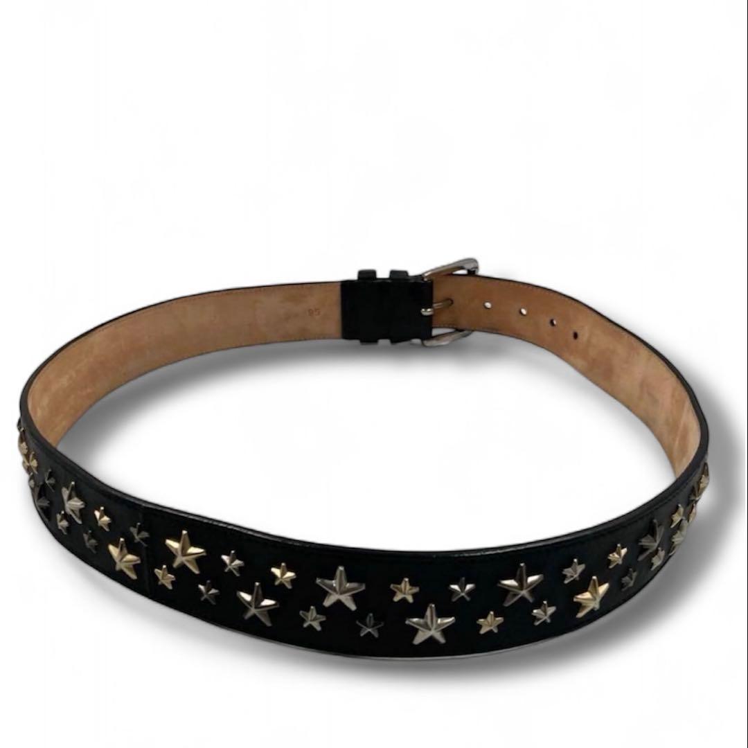 【美品/最高級】JIMMY CHOO ベルト スタースタッズ レザー 本革