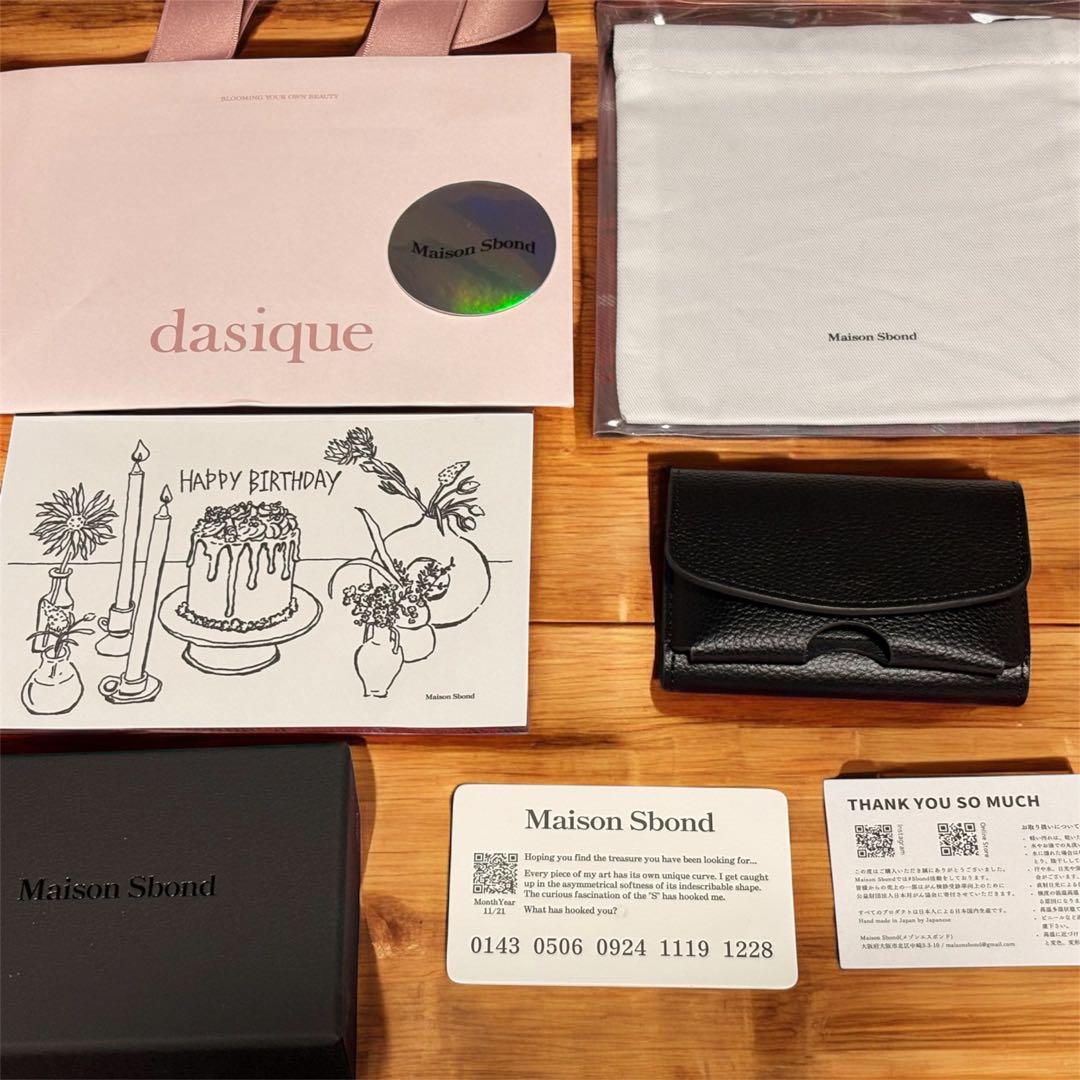 【新品】Maison Sbond 折り財布メゾンエスボンド Amyブラック