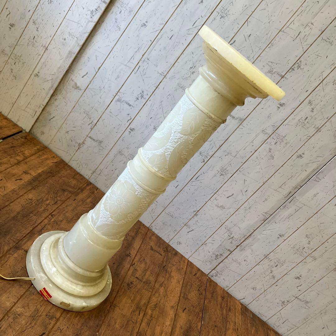 アンティーク ドマン 大理石 フロアライト 照明器具 間接照明 花台 花瓶台