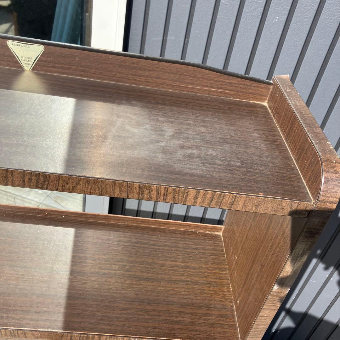 昭和レトロ ミッドセンチュリー コロナ 5段 木製オープンラック 本棚 飾り棚