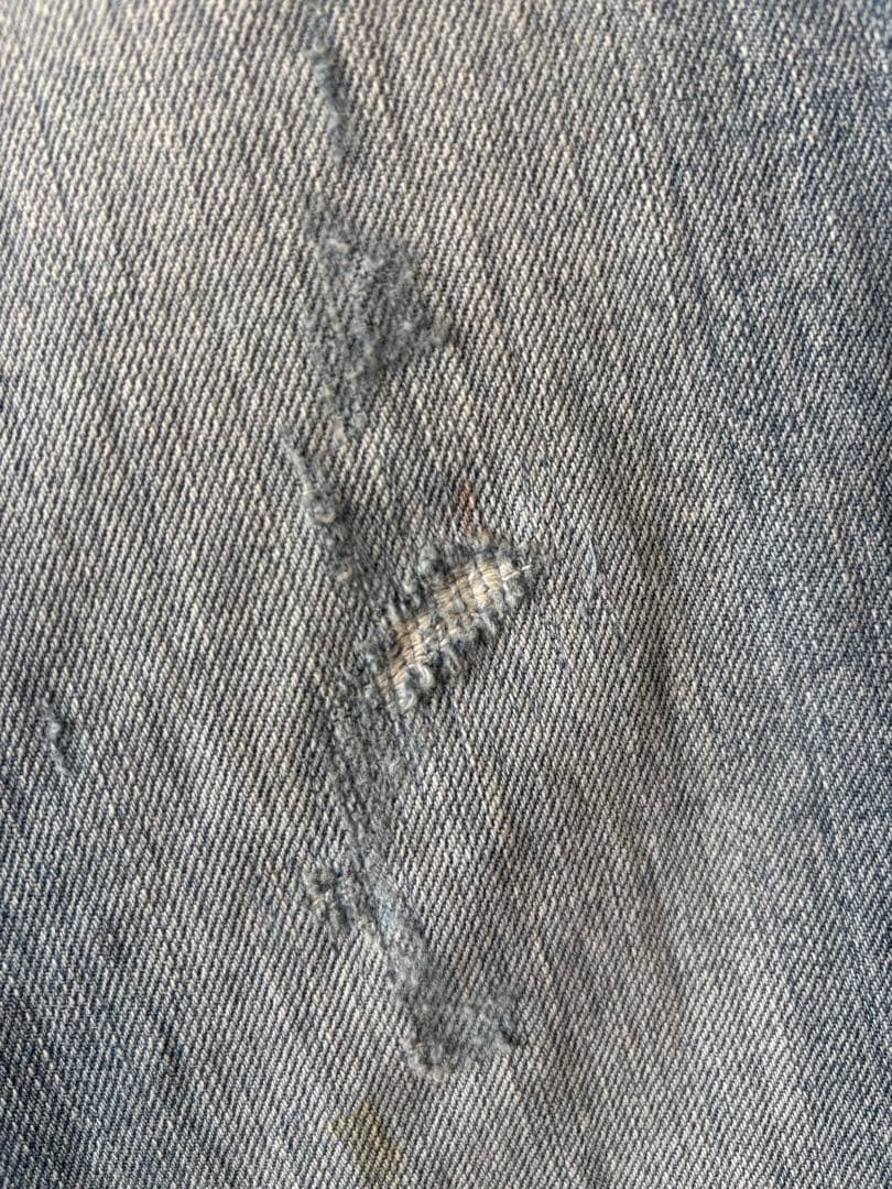 【1/31まで価格】 45R 再び ライ麦デニム クロスビー５　ハッチとお花刺繍