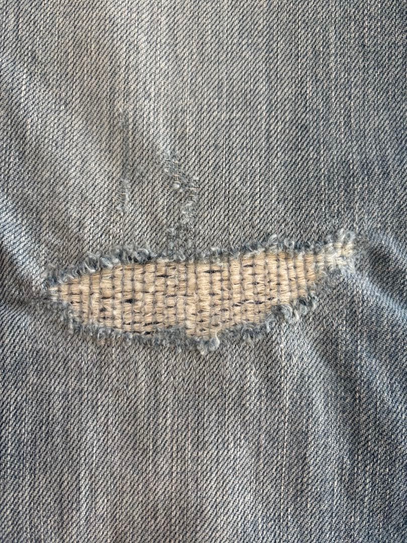 【1/31まで価格】 45R 再び ライ麦デニム クロスビー５　ハッチとお花刺繍