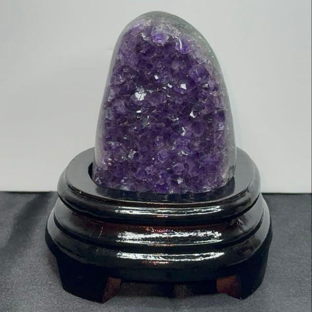 【天然石】アメジストドーム 台座付き 388g 原石 置物 守護石 浄化