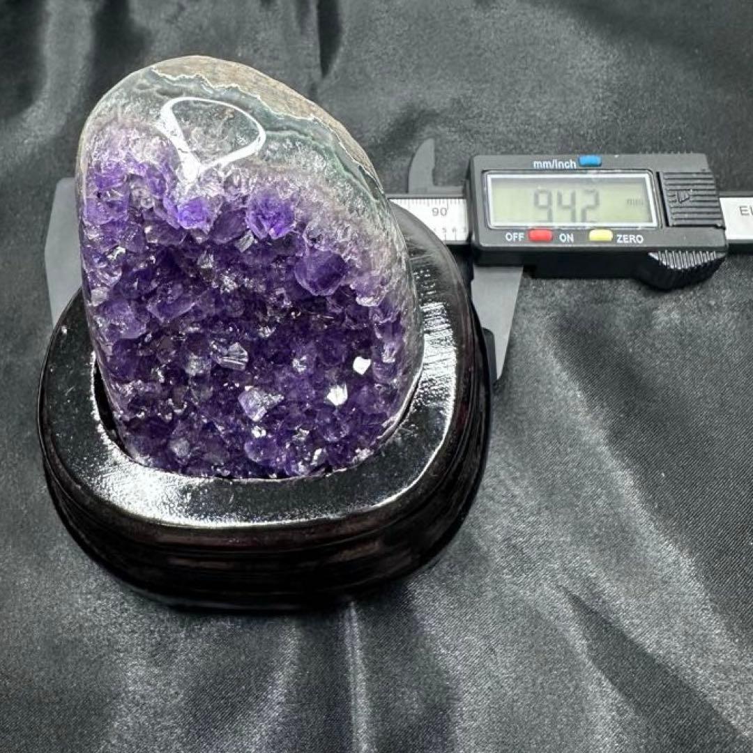 【天然石】アメジストドーム 台座付き 388g 原石 置物 守護石 浄化