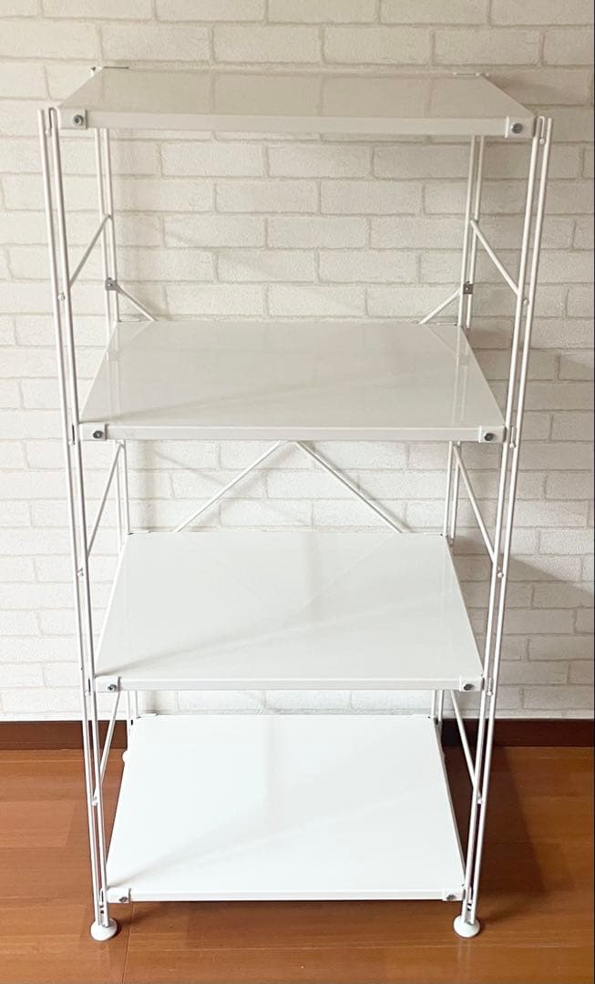 無印良品 MUJI スチールユニットシェルフ・中/ライトグレー