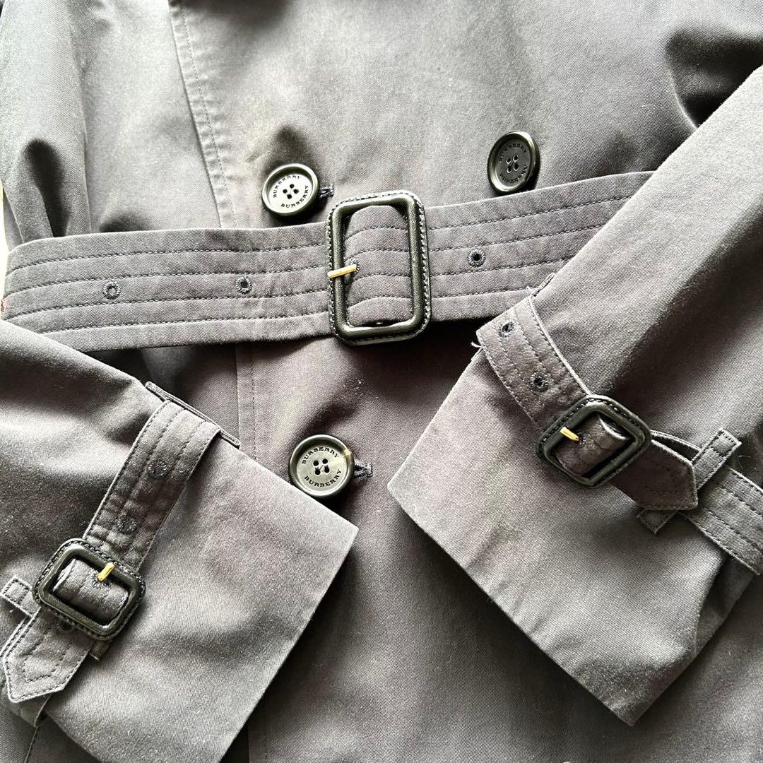 【美品】バーバリー　トレンチコート　ケンジントン　ベルト完備　ネイビー　46