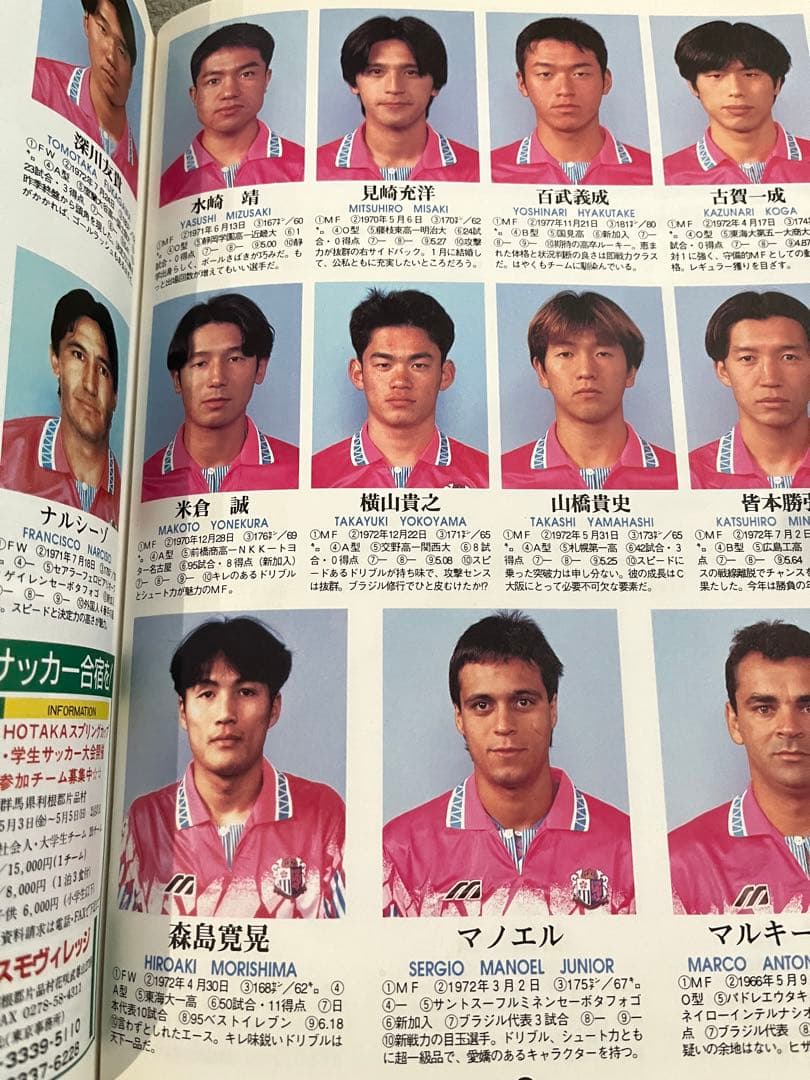 貴重！サッカーダイジェスト特別増大号　1996Jリーグ選手名鑑