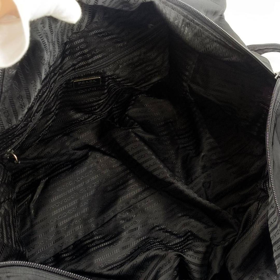 希少✨プラダ 南京錠鍵付き　2way ボストンバッグ 三角ロゴ ナイロン 革 黒
