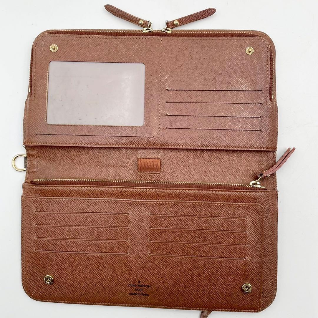 良品　ルイヴィトン　M66566 モノグラム　アンソリット　オーガナイザー　茶