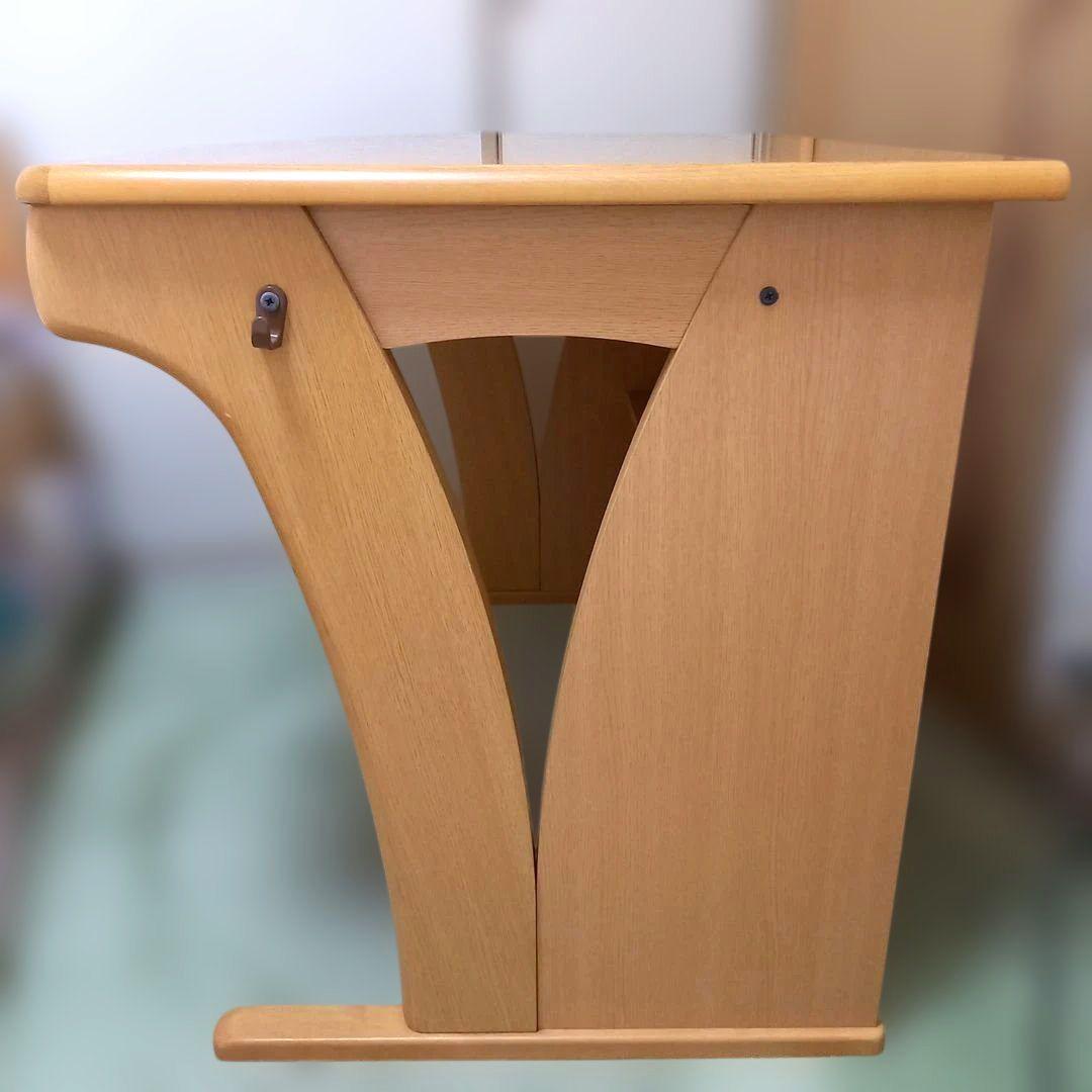 学習机　木製デスク　引き出し付き　照明付き　送料込み　ナチュラルブラウン