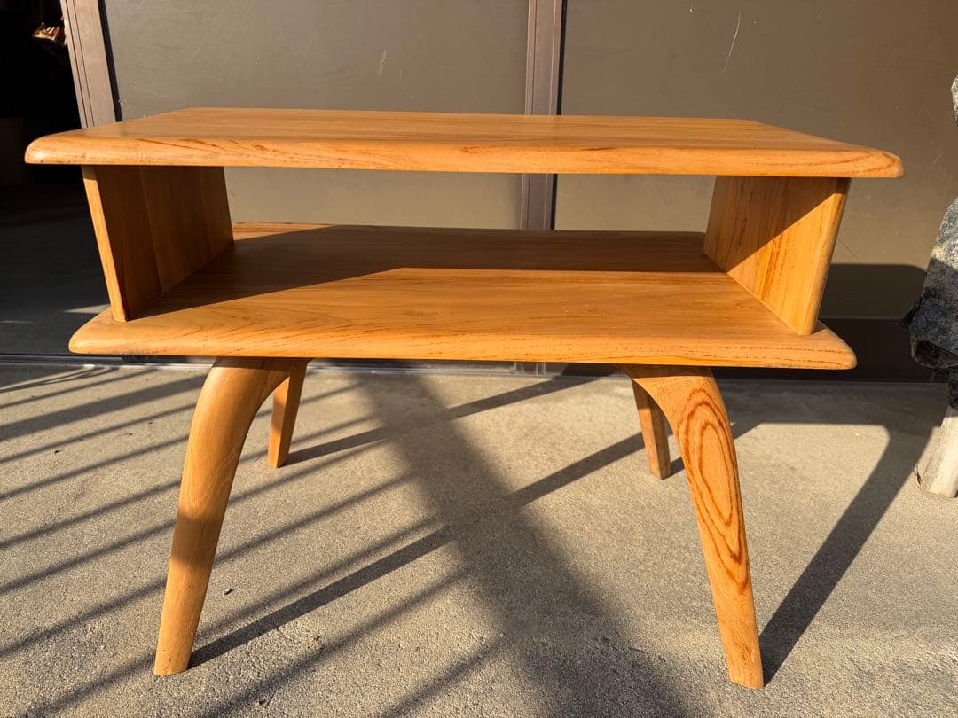 ミッドセンチュリーサイドテーブルテレビ台やリビングベットサイドに天然チーク無垢材