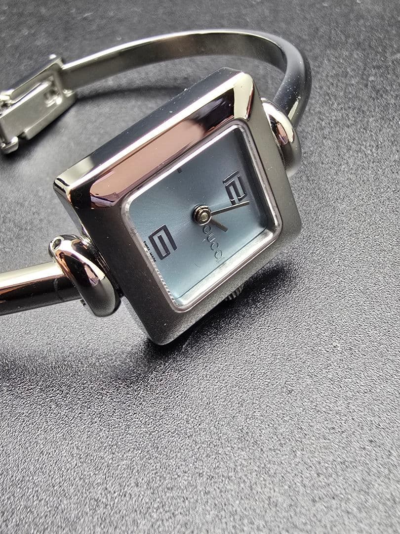 電池交換済 研磨済 グッチ GUCCI 1900L ブルーサンレイ文字盤