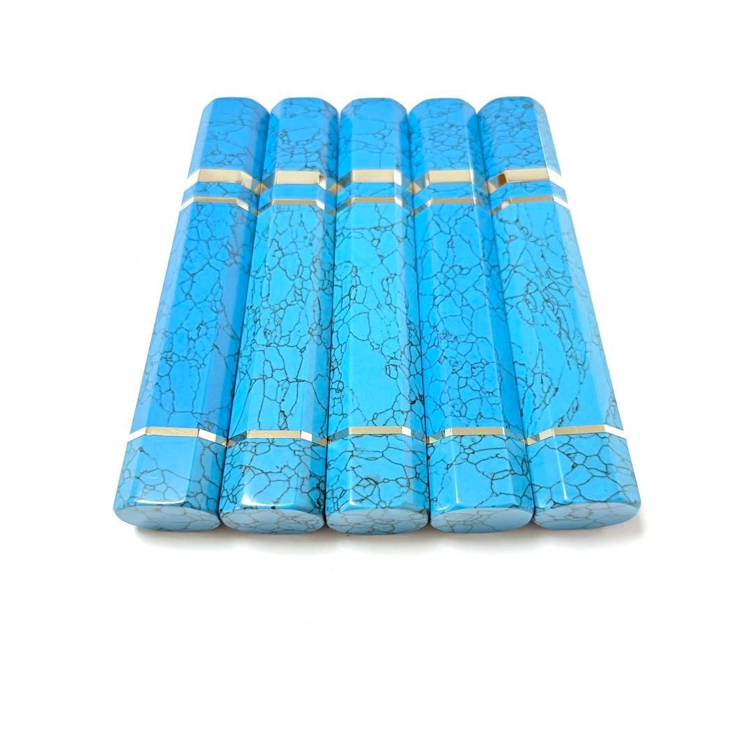 5本セット 三段銀巻 ペティ5寸 ターコイズ八角柄 ペティ150 トルコ石